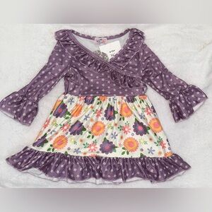 NWT Pete & Lucy purple floral size 6-12 mo dress
